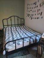 Ikea bedframe zwart staal 160x200 (ZONDER LATTENBODEM), Huis en Inrichting, Slaapkamer | Bedden, Ophalen, Gebruikt, Zwart, Tweepersoons