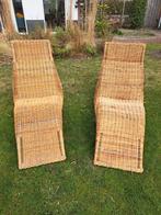 Retro rieten ligstoelen, Ophalen, Rotan