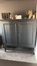 Zwart geverfde grenen kast, Ophalen, Zo goed als nieuw, 25 tot 50 cm