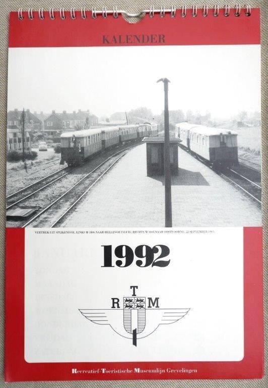 Het RTM Grevelingen Kalender 1992., Verzamelen, Spoorwegen en Tramwegen, Ophalen of Verzenden, Zo goed als nieuw, Tram, Boek of Tijdschrift