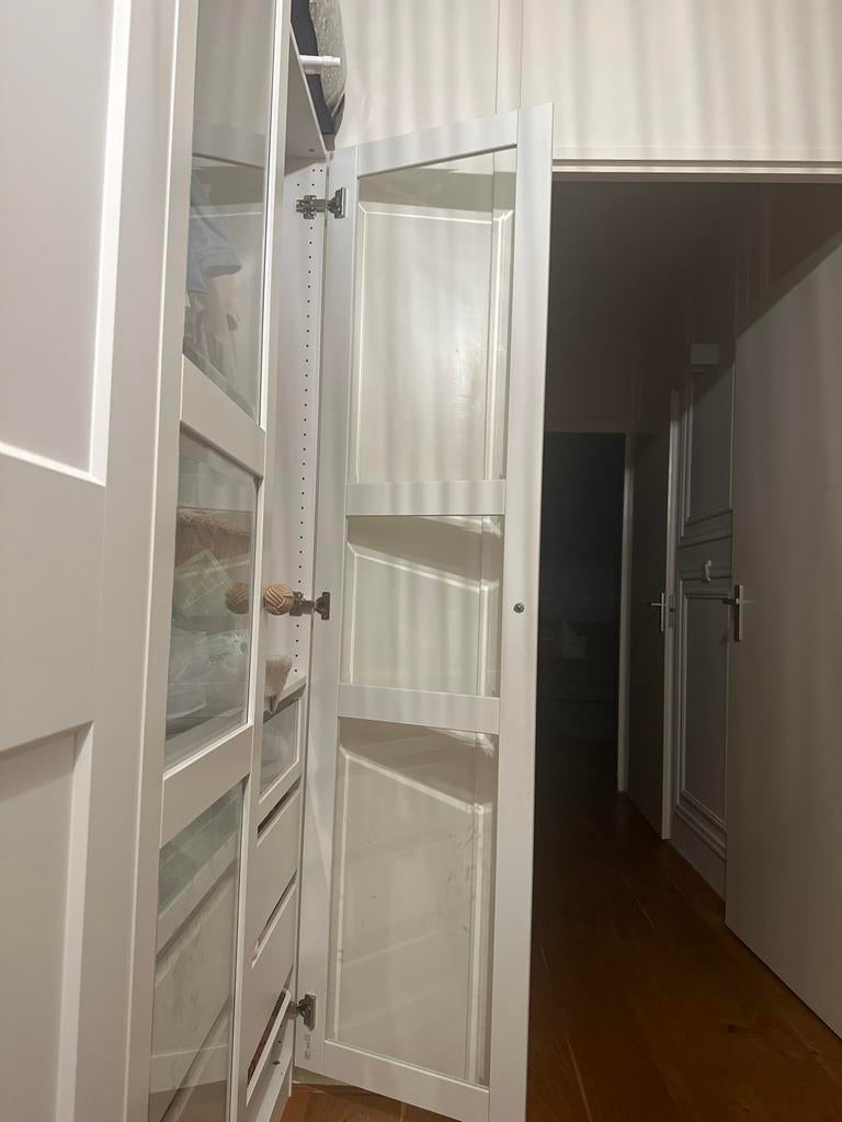 2 Ikea PAX kast glazen deuren, Huis en Inrichting, Kasten | Kledingkasten, Ophalen, Gebruikt, 200 cm of meer, 50 tot 100 cm