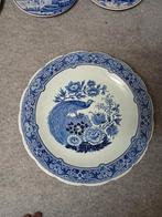 Decoratief bord met pauw en bloemen, blauw-wit, Antiek en Kunst, Ophalen