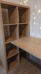 8 vakkenkast Ikea met bureau, Ophalen, 50 tot 100 cm, Zo goed als nieuw, Minder dan 100 cm