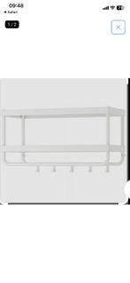 Te koop witte IKEA Mackapar wandkapstok, Wandkapstok, Ophalen of Verzenden, Zo goed als nieuw, Minder dan 100 cm