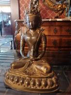 bronze tibet buddha 38 cm, Antiek en Kunst, Ophalen