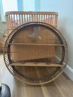 Wandkastje bamboe rond - ø75x12.5 cm, Ophalen, Zo goed als nieuw