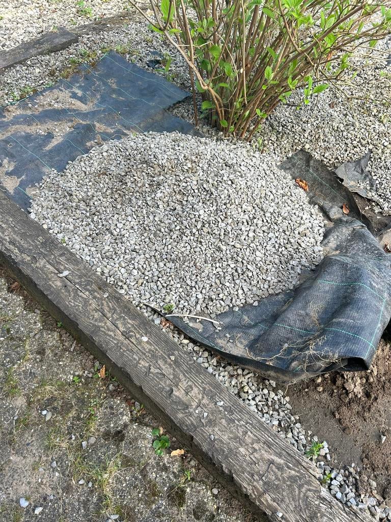 Antraciet grind/grit inclusief worteldoek, Tuin en Terras, Ophalen, Gebruikt, Antraciet, Grind