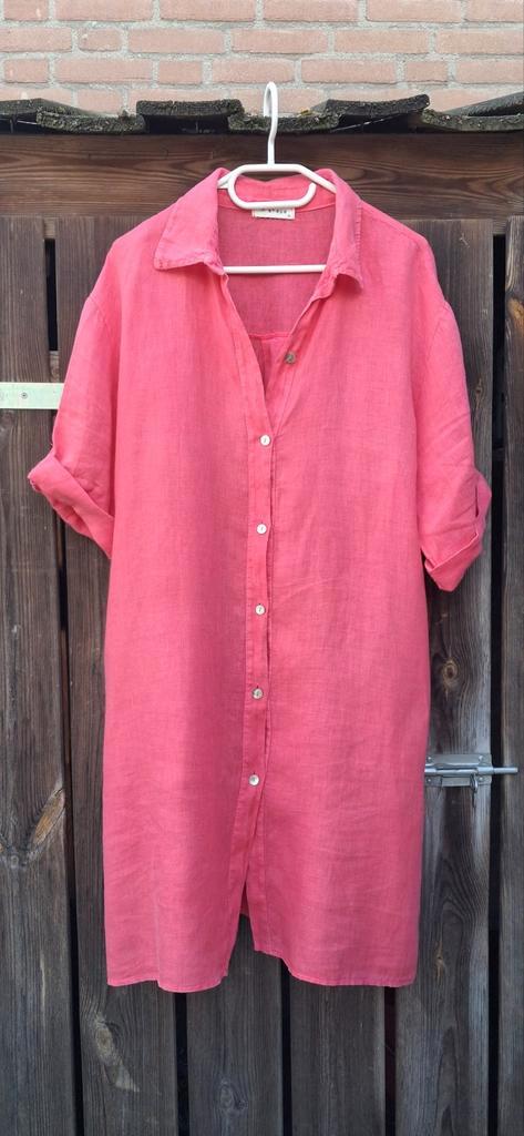 Linnen roze jurk, Kleding | Dames, Jurken, Ophalen of Verzenden