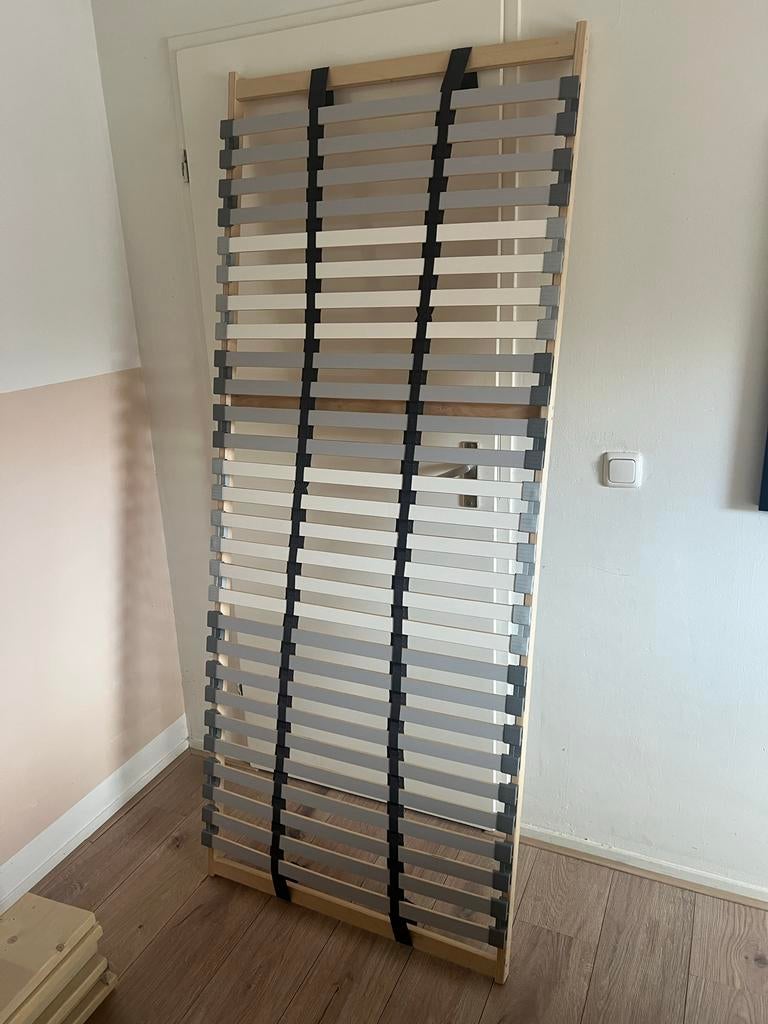 2 houten lattenbodems 80x200 cm, Huis en Inrichting, Slaapkamer | Matrassen en Bedbodems, Ophalen, Gebruikt, Eenpersoons, 80 cm