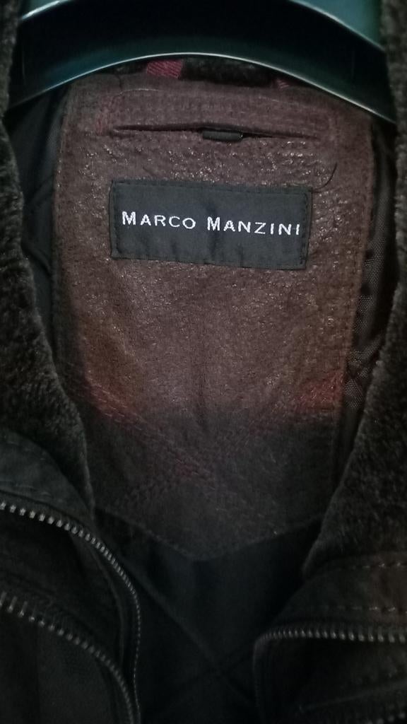 Marco Manzini Leren Jas - Bruin, Zo goed als nieuw, Ophalen, Maat 52/54 (L), Bruin, Marco Manzini