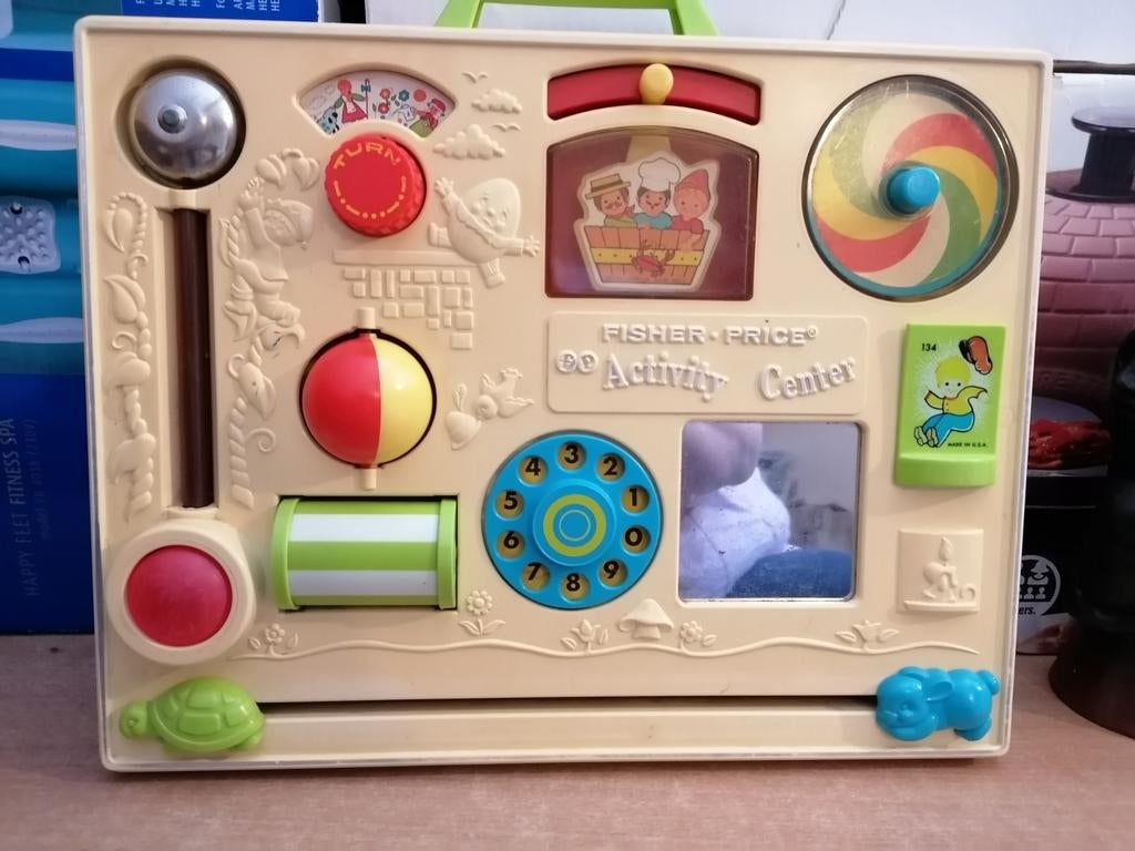 Vintage Fisher-Price Activity Center Speelbord, Kinderen en Baby's, Ophalen of Verzenden, Gebruikt, Speelset