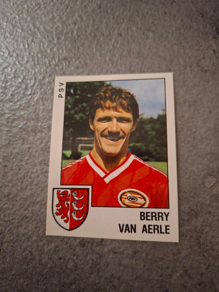 Panini sticker Voetbal 89. Speler Berry van Aerle PSV., Verzenden, Zo goed als nieuw, Sticker