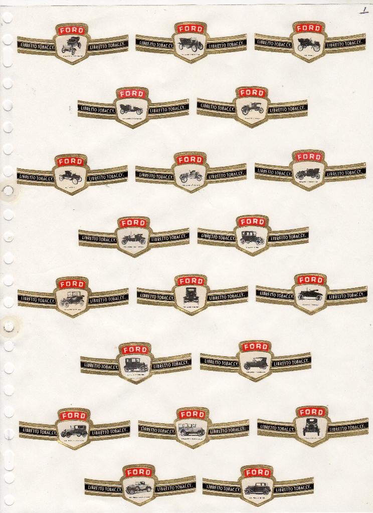 Ernst Casimir  NF  Ford Libretto Tabacco, Verzenden, Zo goed als nieuw, Sigarenbandjes