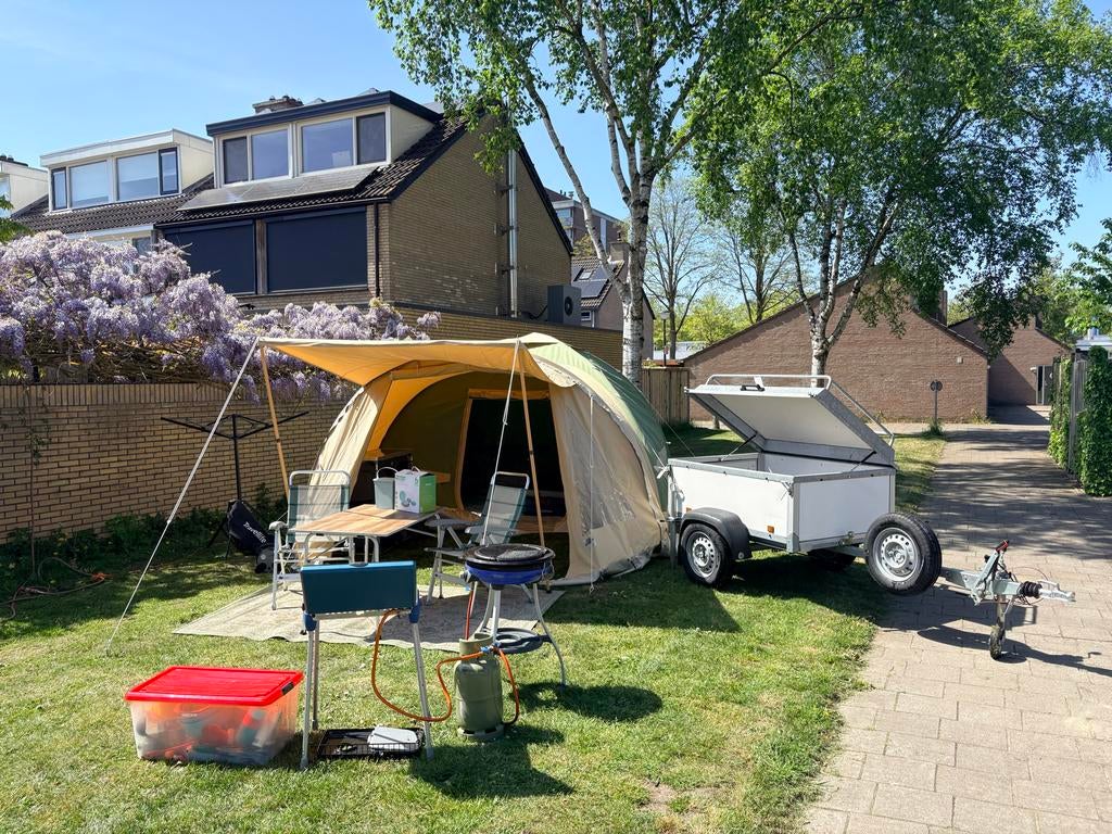 Karsten tent 350x350, aanhanger, complete uitrusting, Ophalen of Verzenden, Zo goed als nieuw, Tot en met 5