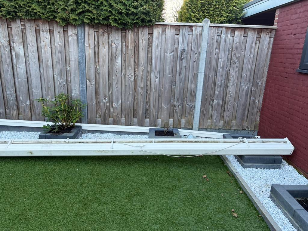 Elektrisch zonnescherm 620 x 350 cm zo goed als nieuw, Tuin en Terras, Zonneschermen, Ophalen, Zo goed als nieuw, Knikarmscherm