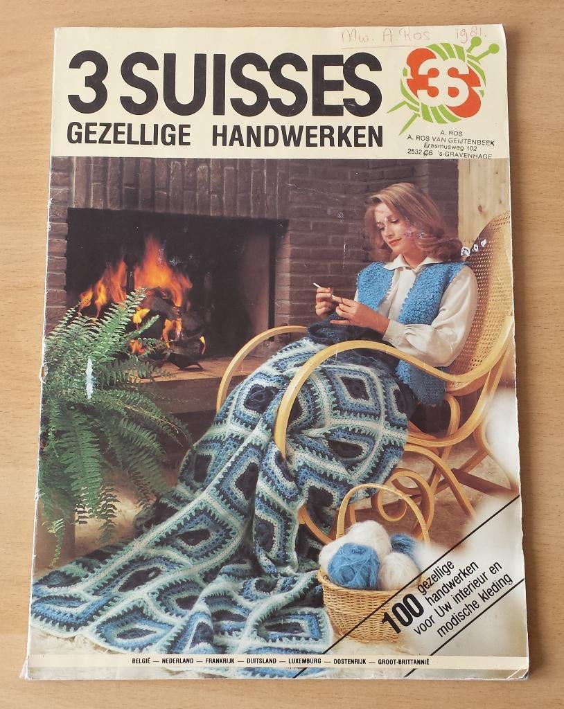 3 Suisses Gezellige Handwerken - 1980/81 - haken + breien, Hobby en Vrije tijd, Breien en Haken, Gebruikt, Breien of Haken, Ophalen of Verzenden