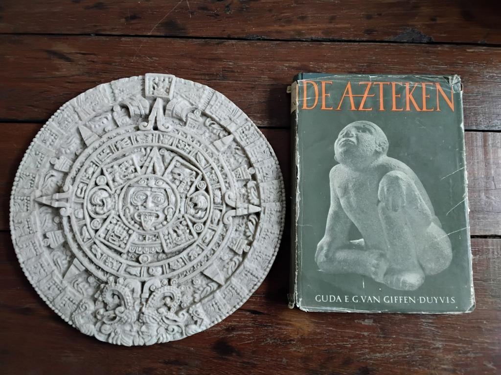 Mooie Azteekse Kalender Steen Decoratie, Ophalen of Verzenden