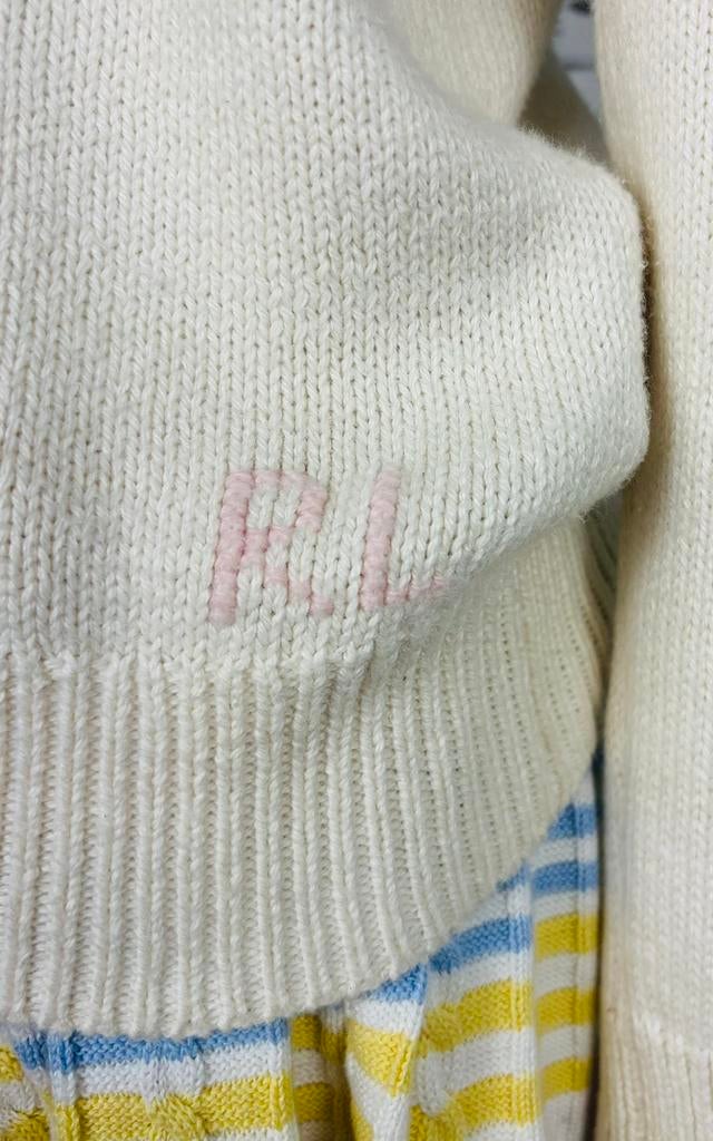 Ralph Lauren katoengebreide trui met beer  maat 6 (230 euro), Trui of Vest, Ralph Lauren, Ralph Lauren EU, Verzenden