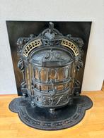 Antieke gietijzeren kachel - Compleet en decoratief, Ophalen, Gebruikt, Houtkachel, Vrijstaand