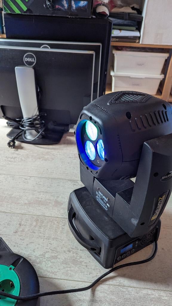 BeamZ MHL832 DMX Moving Head dubbele kop, Muziek en Instrumenten, Licht en Laser, Ophalen of Verzenden, Gebruikt, Licht, Geluidgestuurd