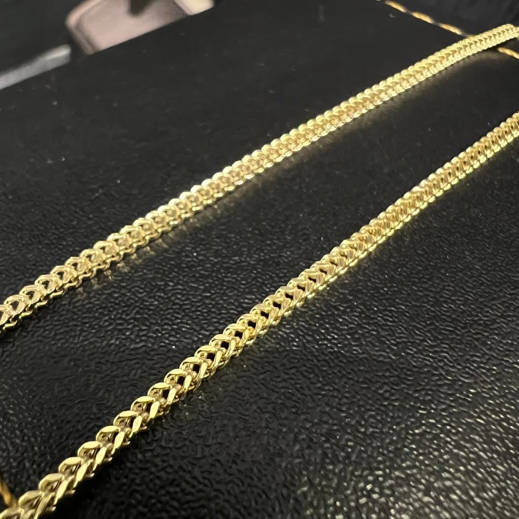 14 karaat gouden ketting vossenstaart schakel, Ophalen of Verzenden, Nieuw, Goud
