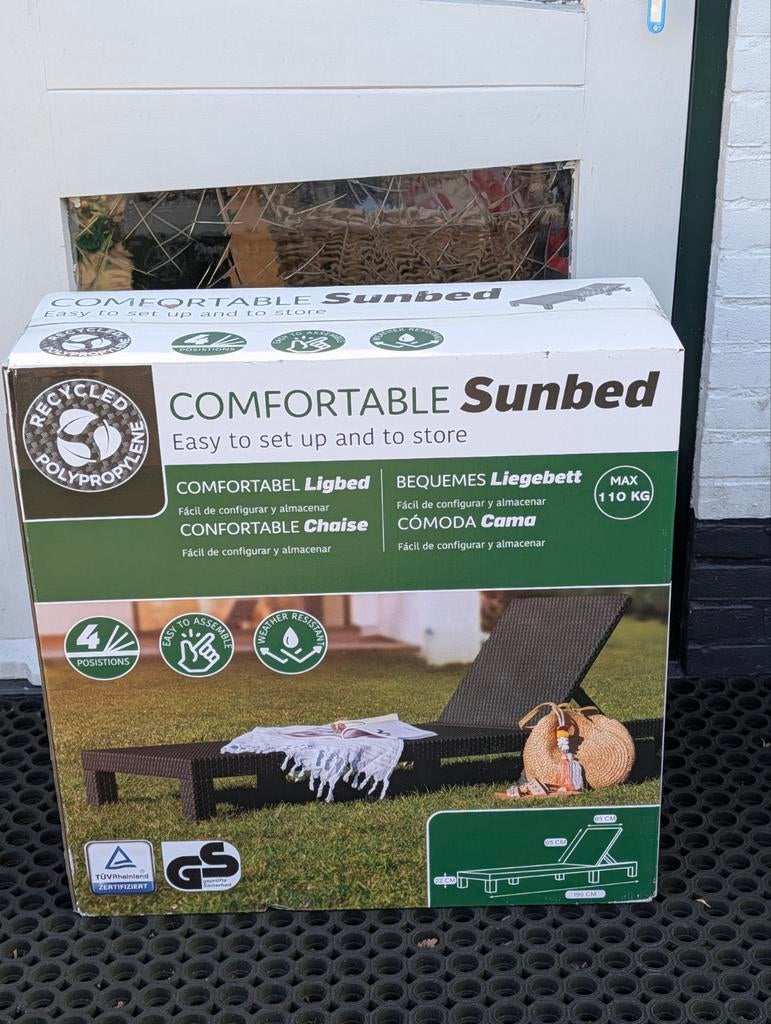 2 Luxe Tuinstoel/Ligbed Nieuw in verpakking – Wickerlook, Kunststof, Nieuw, Stoel, Tuinset