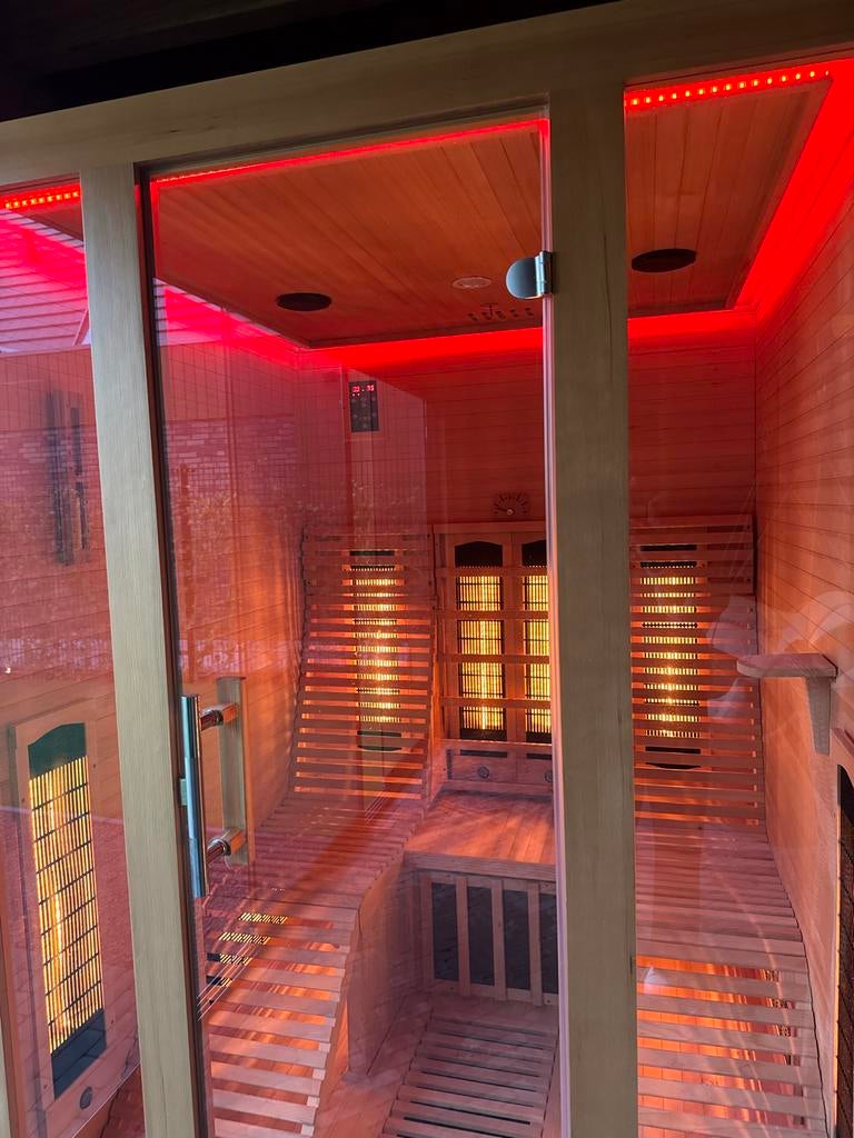 KOOPJE !Luxe Infrarood Sauna met Kleurverlichting, Ophalen, Nieuw, Infrarood, Complete sauna