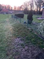 Robuust groen hekwerk met poort, Tuin en Terras, Ophalen, Met poort, Gebruikt, Gaashekwerk