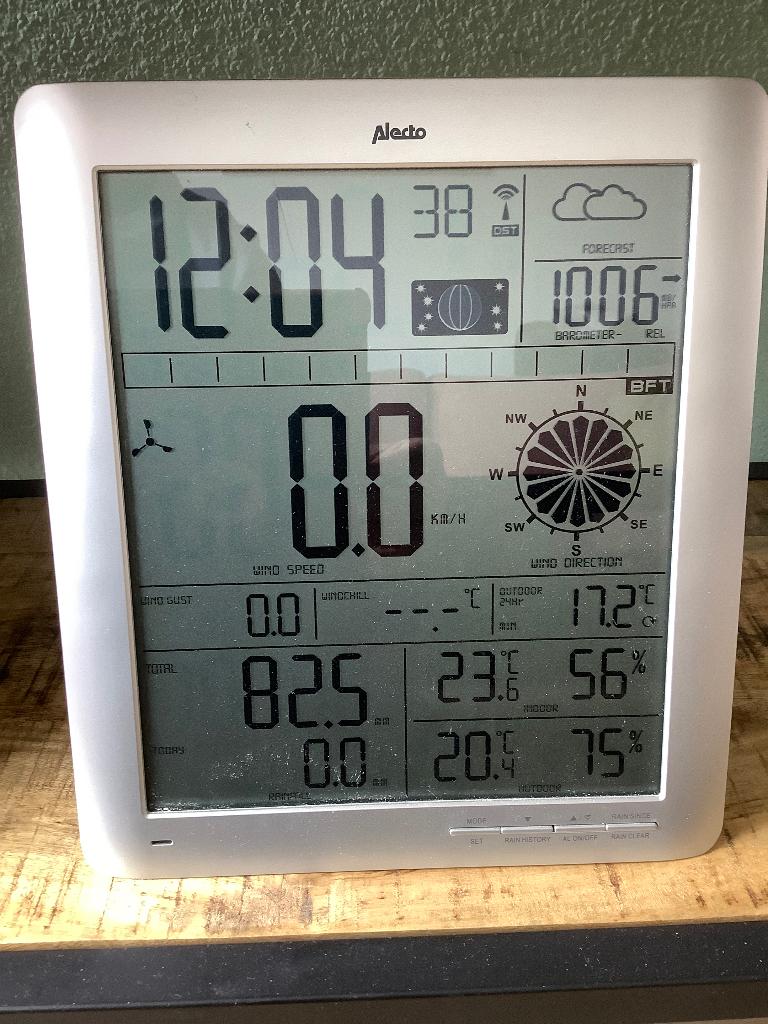 Weerstation Alecto WS 3800, Audio, Tv en Foto, Weerstations en Barometers, Ophalen, Gebruikt, Weerstation