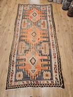 Vintage handgeweven perzische wollen kelim 293x126, Info@SlatsAntiek.nl, 100 tot 150 cm, 200 cm of meer, Ophalen of Verzenden