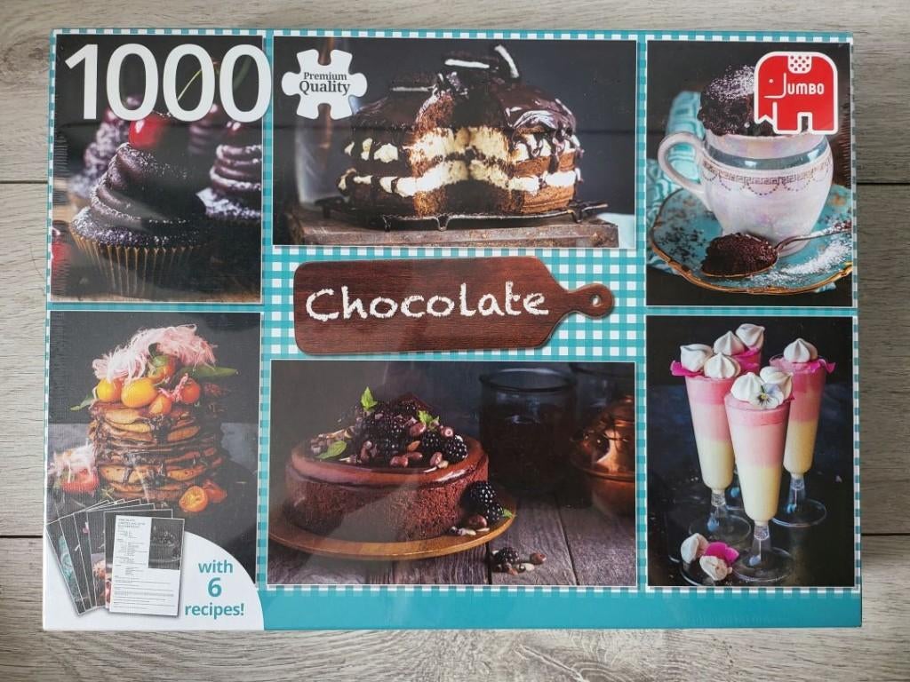 Chocolade puzzel van Jumbo van 1000 stukjes, Ophalen of Verzenden, 500 t/m 1500 stukjes, Nieuw, Legpuzzel