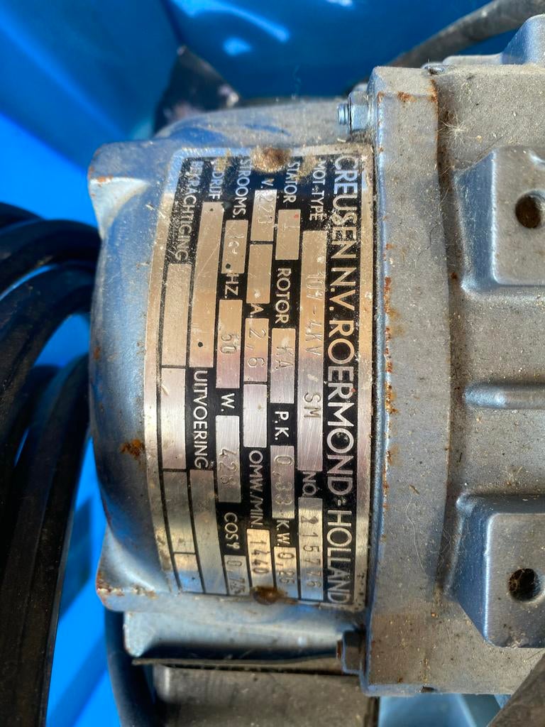 Compressor met vele extra's 220V 1440 omw/min, Ophalen, Gebruikt