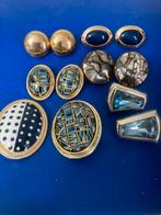 Vintage Sieraden: 2 Broches & 5 Paar Oorbellen, Met kristal, Overige materialen, Gebruikt, Overige kleuren