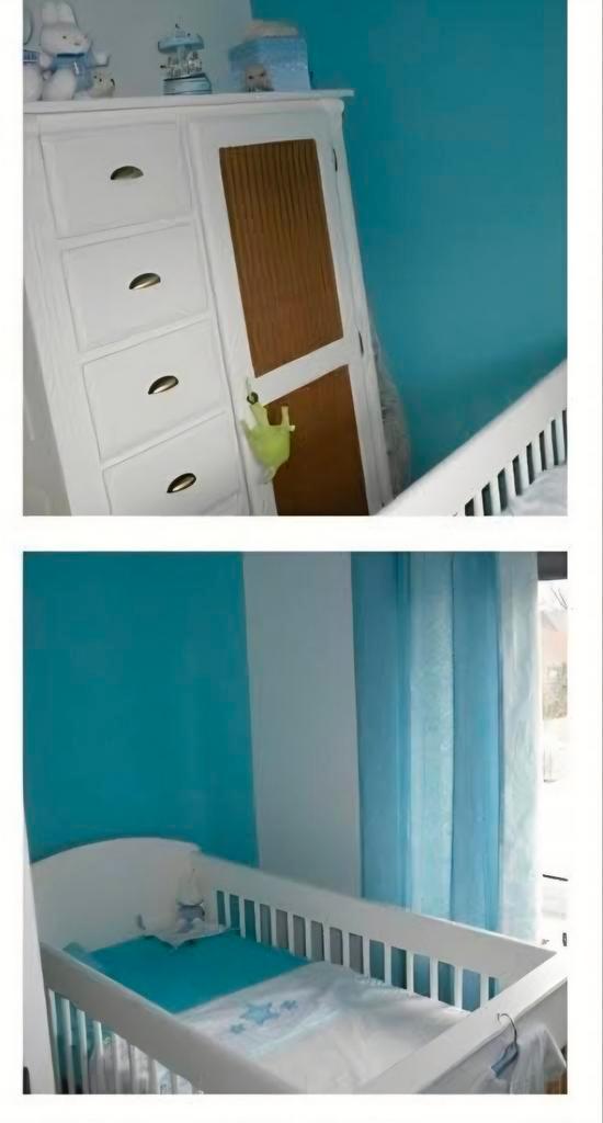 Complete babykamer grenen en rotan, Kinderen en Baby's, Kinderkamer | Complete kinderkamers, Gebruikt, Jongetje of Meisje, Ophalen