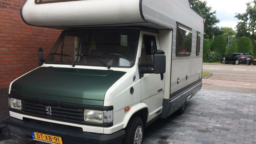 Camper Peugeot alkoof 1992, APK gekeurd tot april 2027, Caravans en Kamperen, Campers, Particulier, tot en met 6, Half-integraal
