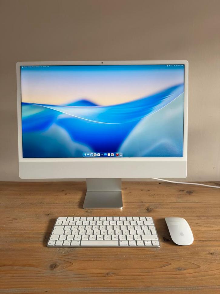 iMac 24 inch M1 2021 Zilver, Computers en Software, Apple Desktops, Zo goed als nieuw, iMac, SSD, Onbekend, 8 GB, Ophalen