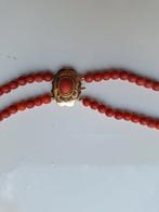 Bloedkoralen halsketting met 14k gouden slot, Ophalen of Verzenden