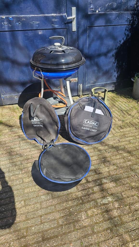 Skottel braai set inclusief gastank, Tuin en Terras, Gasbarbecues, Ophalen, Zo goed als nieuw, Skottelbraai