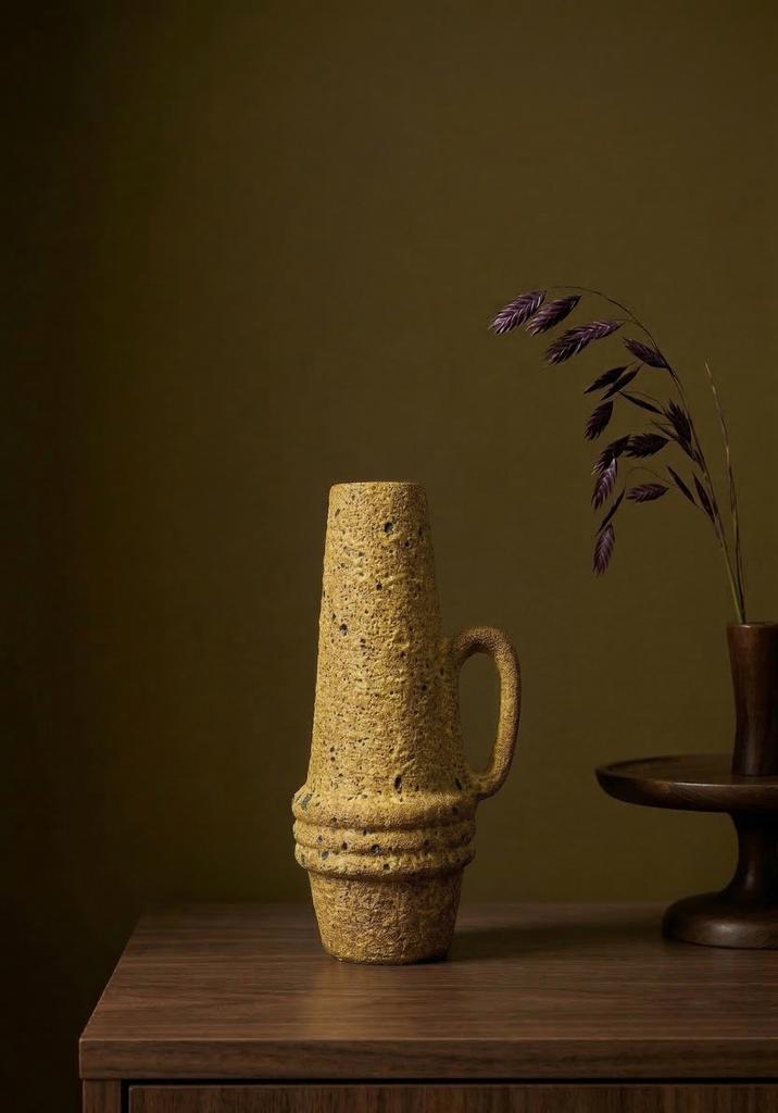 Vintage Scheurich vaas (HKliving stijl), Overige kleuren, Aardewerk of Porselein, Ophalen of Verzenden, Zo goed als nieuw