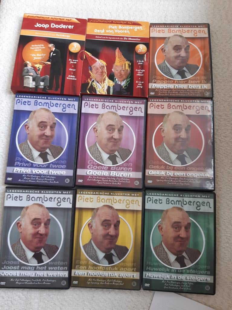 Dvd s Piet Bambergen en  Joop Doderer en Rene van Vooren, Cd's en Dvd's, Alle leeftijden, Ophalen of Verzenden, Zo goed als nieuw
