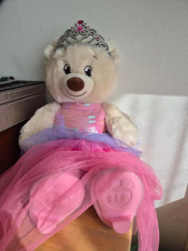 Build a bear beren knuffel met accessoires, Ophalen, Zo goed als nieuw, Beer