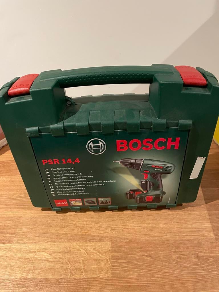 Bosch PSR 14.4 Accu Boor-/Schroefmachine met Koffer, Doe-het-zelf en Verbouw, Gereedschap | Boormachines, Gebruikt, Variabele snelheid