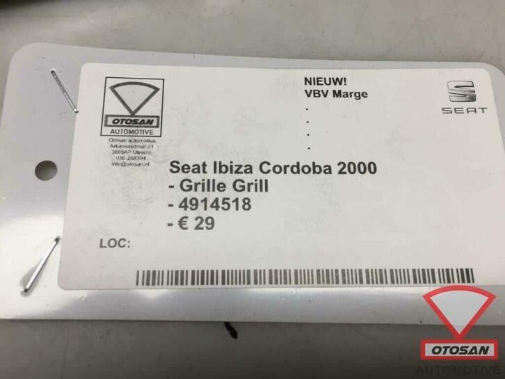 seat ibiza cordoba 6l 2000 grille grill nieuw! 4914518, Autovia A-2, Km 585 585
08760  Martorell, ES, Nieuw, Ophalen of Verzenden
