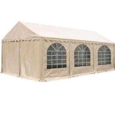 Luxe partytent 4x6. Blauw/beige. Zgan!, Ophalen, Zo goed als nieuw, Minder dan 5 meter