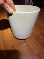 Z.G.A.N. Mooie ‘Brush’ Bloempot - Malmö Pot wit Brush 19.5cm, Rond, Ophalen of Verzenden, Zo goed als nieuw, Balkon