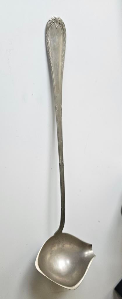 Grote opscheplepel Wellner Alpacca, Antiek en Kunst, Ophalen of Verzenden