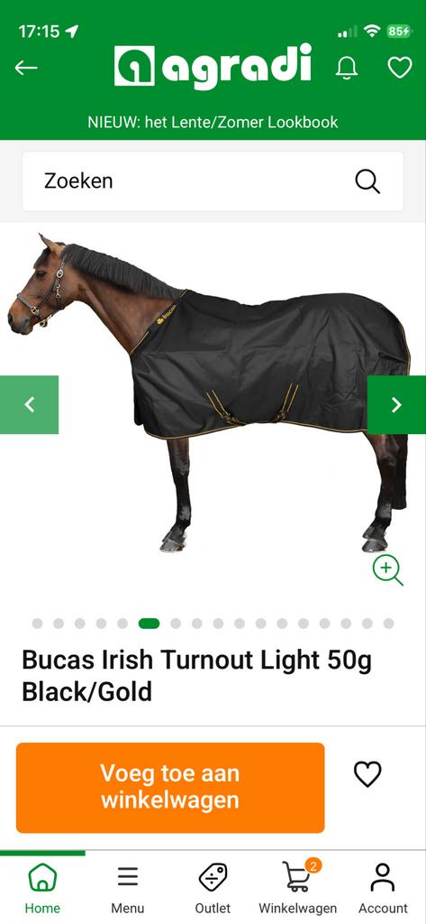 Bucas irish Turnhout 50 gram, Dieren en Toebehoren, Paarden en Pony's | Dekens en Dekjes, Ophalen, Gebruikt