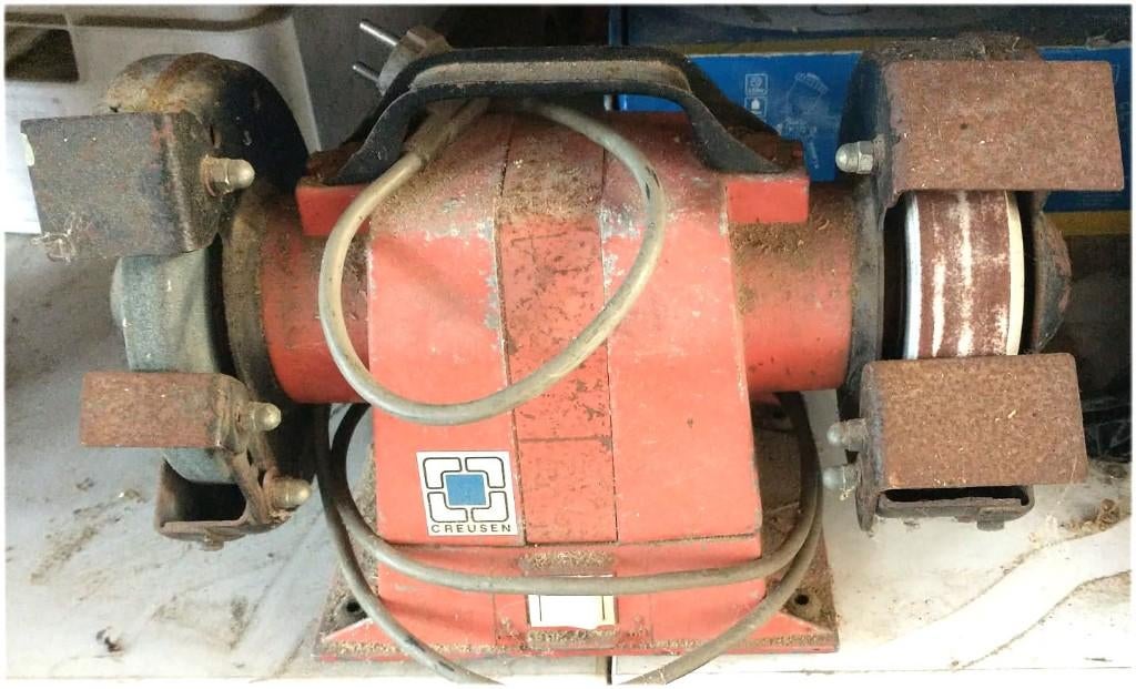 elektrische slijpsteen, Doe-het-zelf en Verbouw, Gereedschap | Slijpmachines, Ophalen, Gebruikt, Minder dan 700 watt, Werkbankslijpmachine