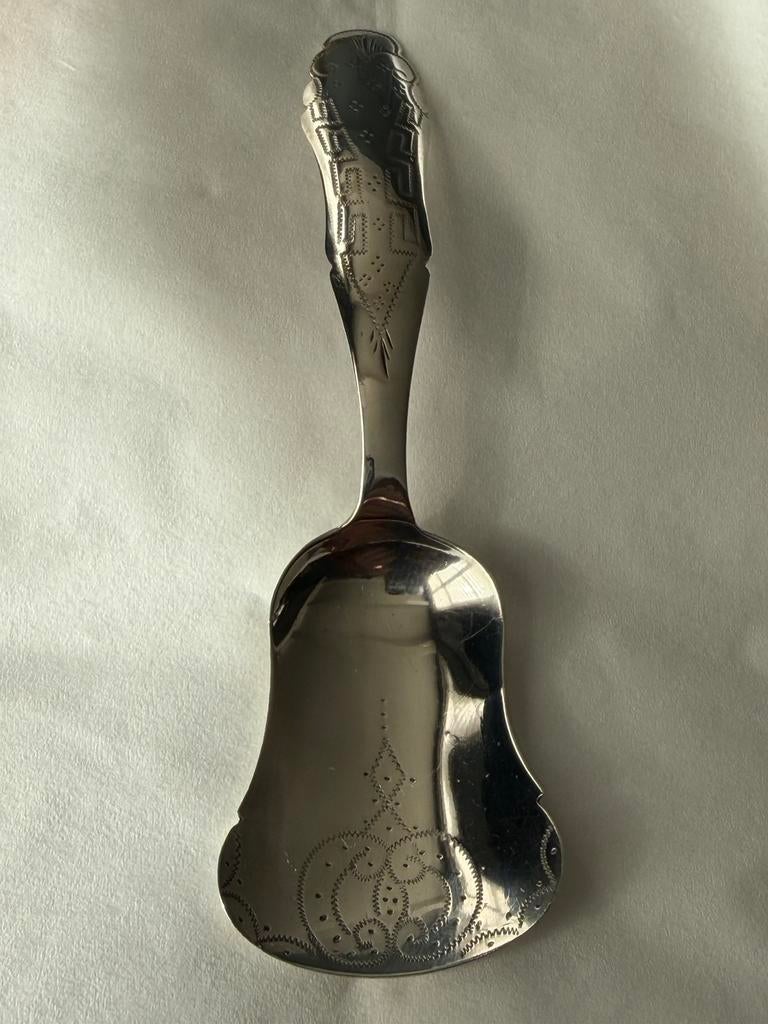 Biedermeier suikerschepje, zilver, Antiek en Kunst, Ophalen of Verzenden, Zilver