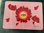 Lipton theeblik roze met bloemen - Limited Edition, Ophalen of Verzenden, Zo goed als nieuw, Thee, Overige merken
